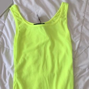 NEW BOOHOO NEON SQUARE NECK BODYCON DRESS